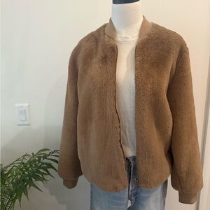 Women's Tan Faux Fur Golden Goose designer Jacket